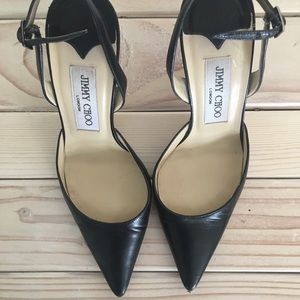 Black Jimmy Choo Heels w/ Strap